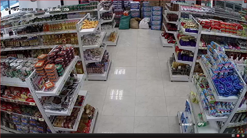 camera an ninh trong cửa hàng bán lẻ giám sát liên tục