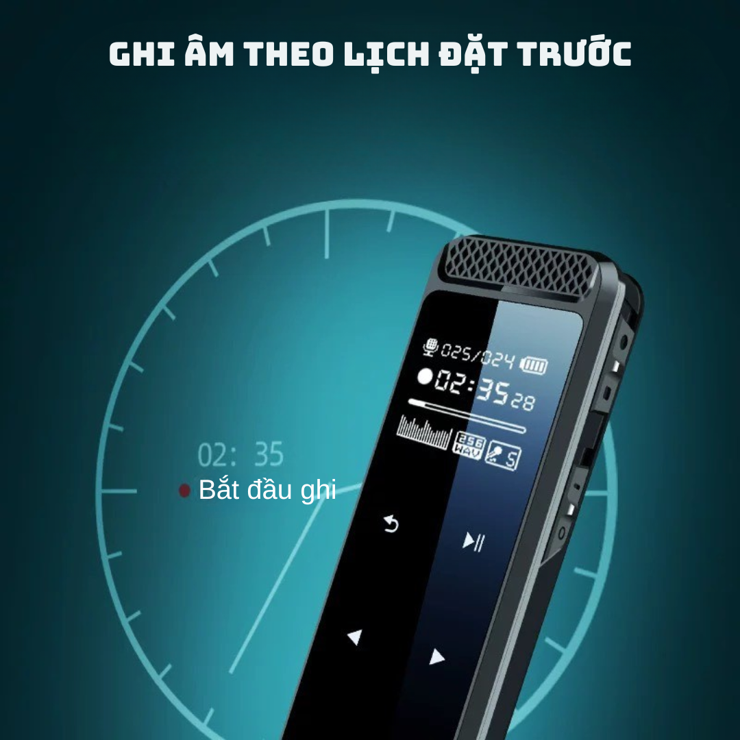 Máy ghi âm chuyên dụng G8S - Ghi âm 24h - Lọc tiếng ồn DPS - Bảo mật hàng đầu