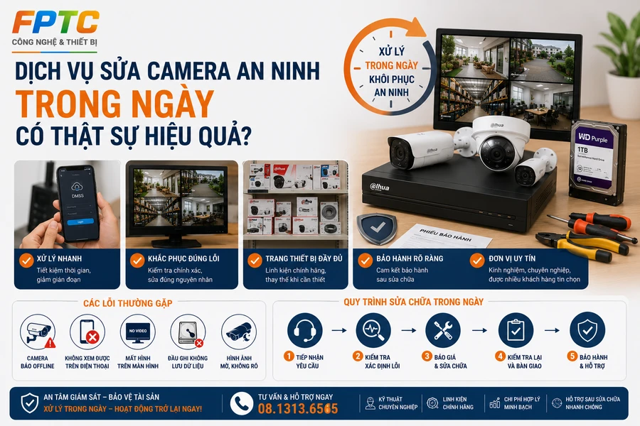 Dịch Vụ Sửa Camera An Ninh Trong Ngày Có Thật Sự Hiệu Quả?