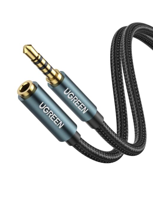 Dây cáp nối dài 3.5mm UGREEN AV118 40675 hỗ trợ Mic Màu Xanh Dài 2m