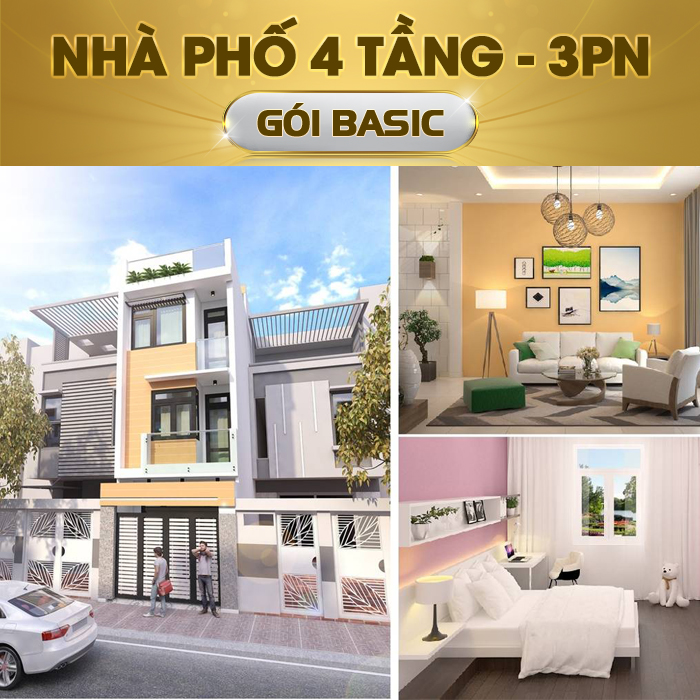 TRỌN GÓI NHÀ THÔNG MINH BKAV BASIC (Nhà phố 4 tầng + 3 ngủ)