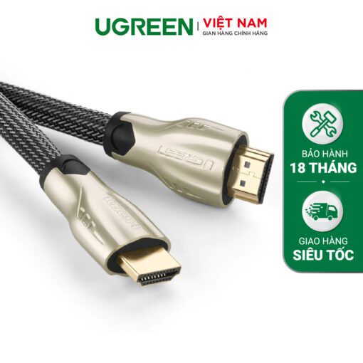 Cáp HDMI 15M bọc lưới chống nhiễu hỗ trợ 3D full HD 4Kx2K chính hãng Ugreen 11197