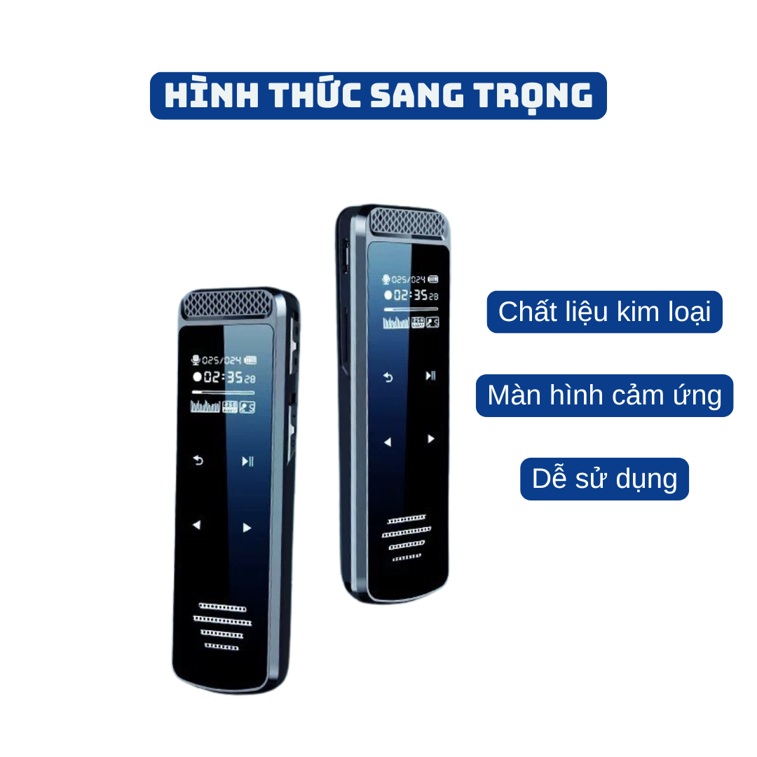 Máy ghi âm chuyên dụng G8S - Ghi âm 24h - Lọc tiếng ồn DPS - Bảo mật hàng đầu