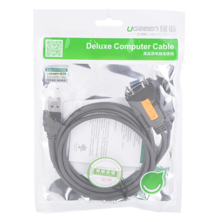 Dây cáp lập trình cổng COM USB 2.0 sang DB9 RS-232 Cái UGREEN CR104 20201 Dài 1.5m