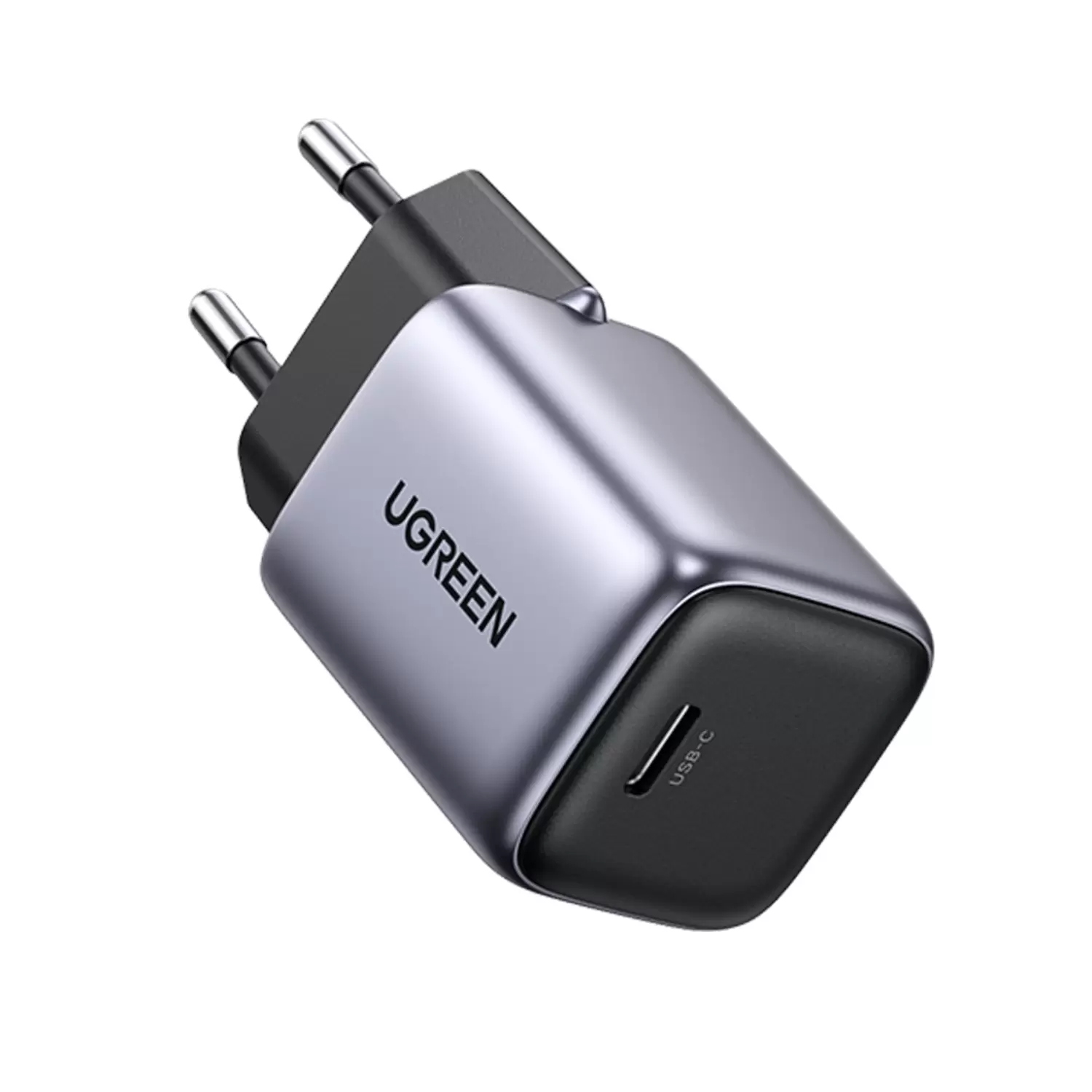 Củ sạc nhanh 30W GaN Ugreen CD319 90666 đen ghi chân tròn