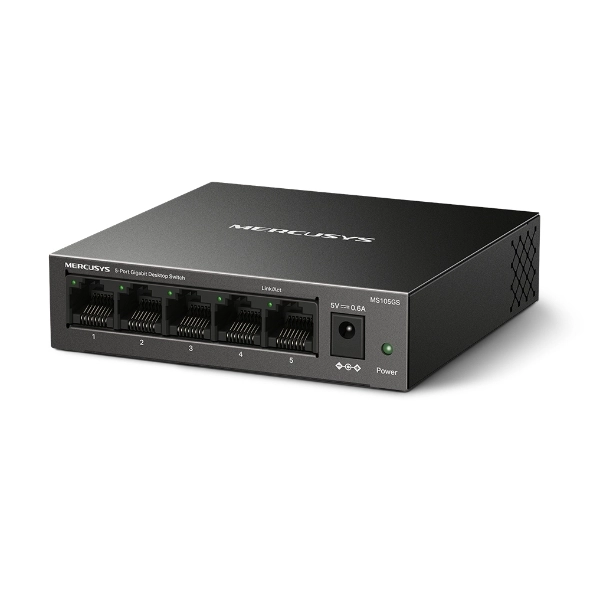 Switch chia mạng Mercusys MS105GS (5 cổng Gigabit, vỏ sắt)