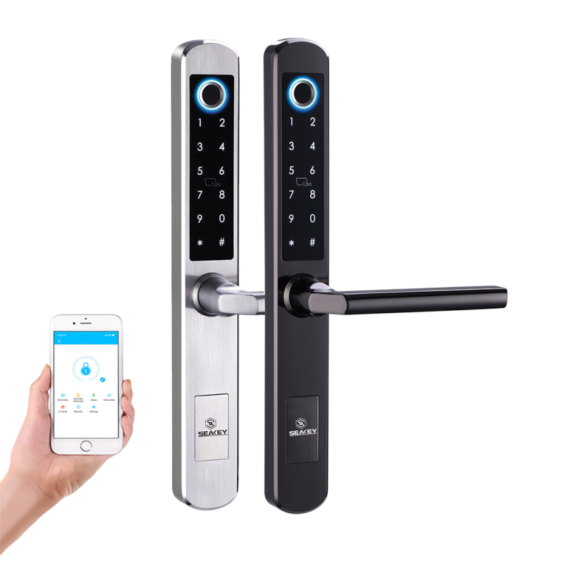 Khóa vân tay cửa nhôm Seakey F42B2 (Vân tay 2 chiều)