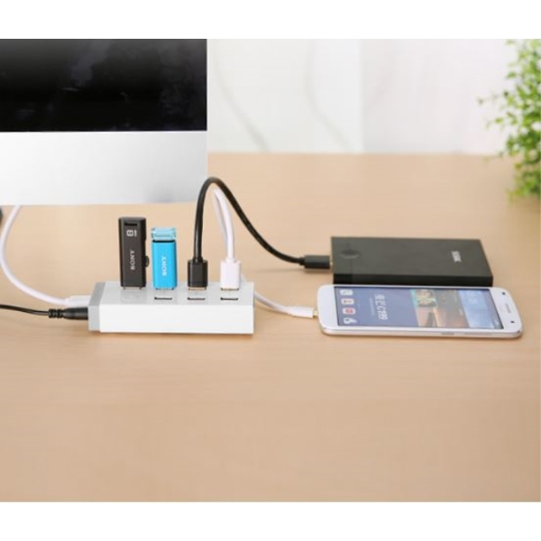 Hub đa năng gồm 7 cổng USB 3.0 Ugreen 20296 kèm sạc điện thoại, máy tính bảng...