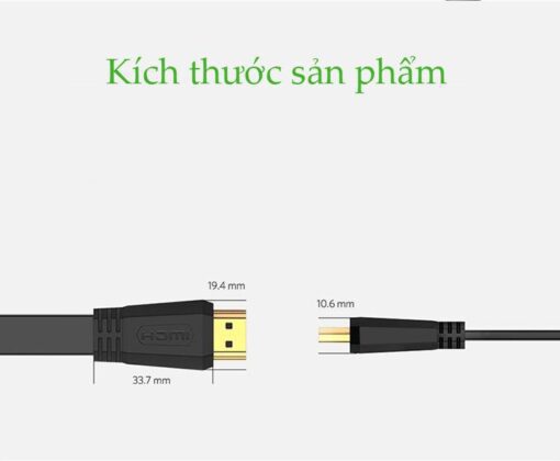 Cáp HDMI 2.0 UGREEN ED015 50820 Dài 3m – Độ phân giải 4Kx2K@60Hz 3D Full HD1080