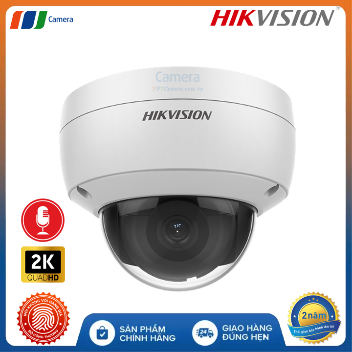 Trọn Bộ 2 Camera IP Âm Thanh Có Dây Hikvision IH2CM-2K QUAD HD
