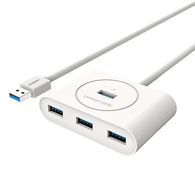 Hub USB 3.0 4 Cổng Ugreen CR113 20282 Màu Trắng Dài 0.5m