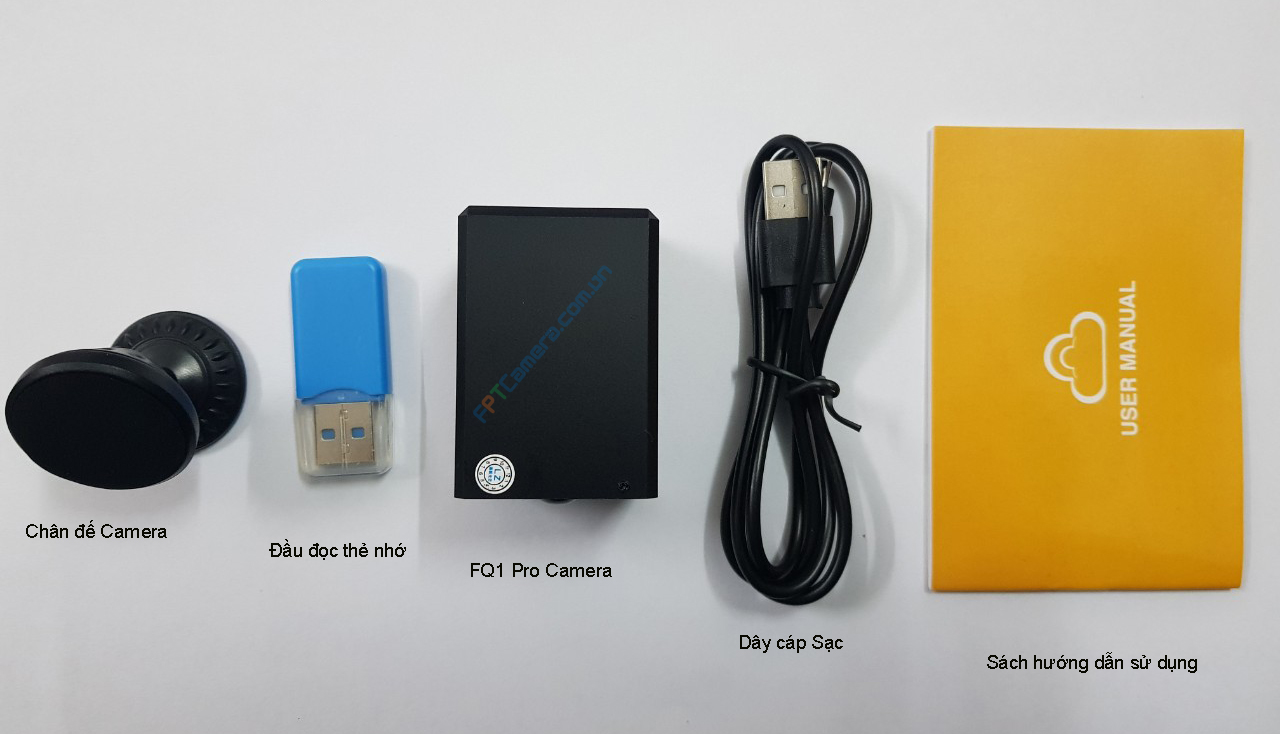 Bên trong hộp Camera siêu nhỏ Mini FQ1 Pro