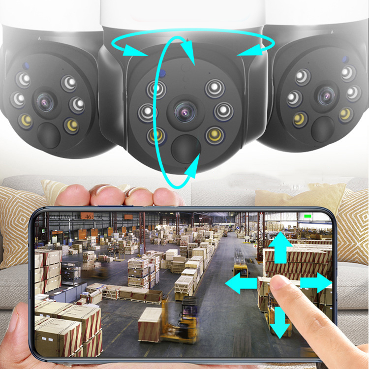 Quay quét 360 độ và lên xuống 90 độ, giúp camera không bỏ sót một ngóc ngách nào