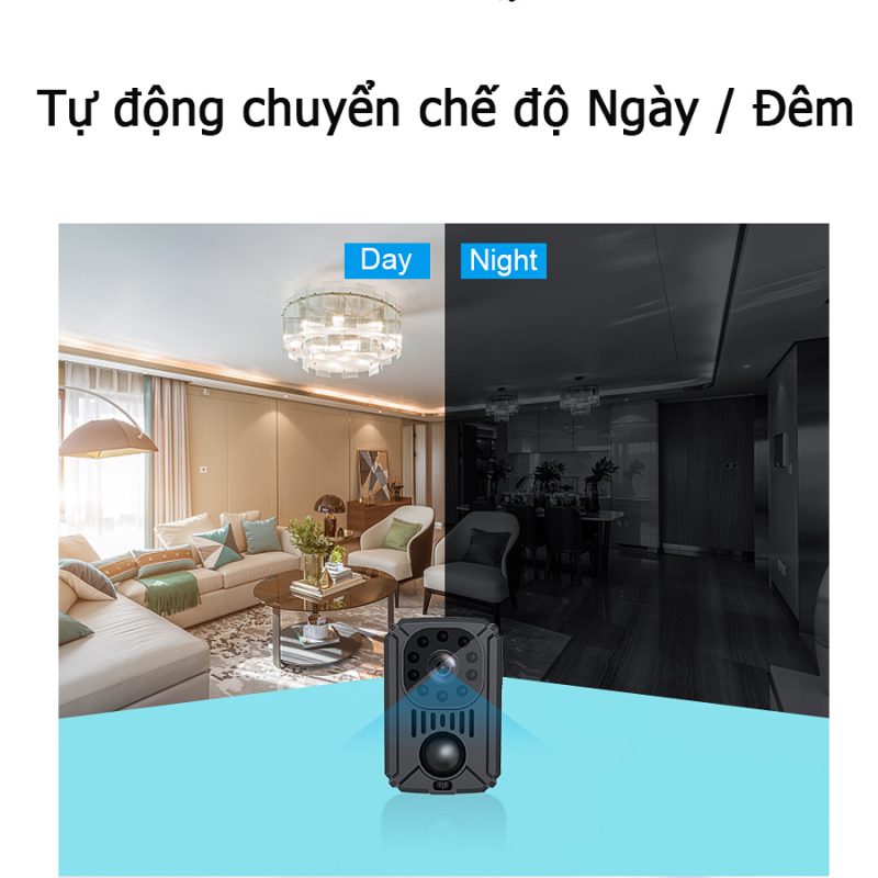 Camera Mini M4D tự động chuyển chế độ quan sát từ ngày sang đêm